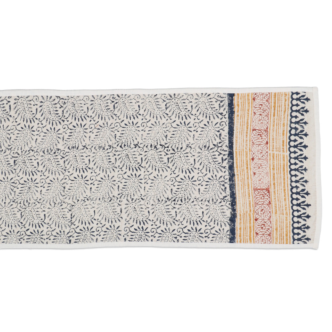 Indian Colorful Cotton Table Runner and Placemats (Set of 5) - Paisley Gala