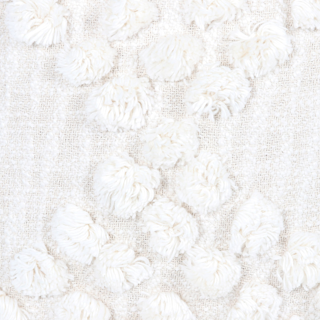 Pair of Cotton Cushion Covers with Ecru Embroidered Details - Ecru Caresses