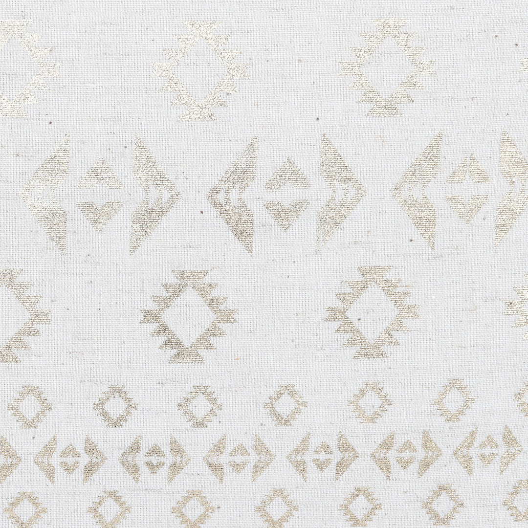 Pair of Cotton Cushion Covers with Golden Geometric Motifs - Golden Essence