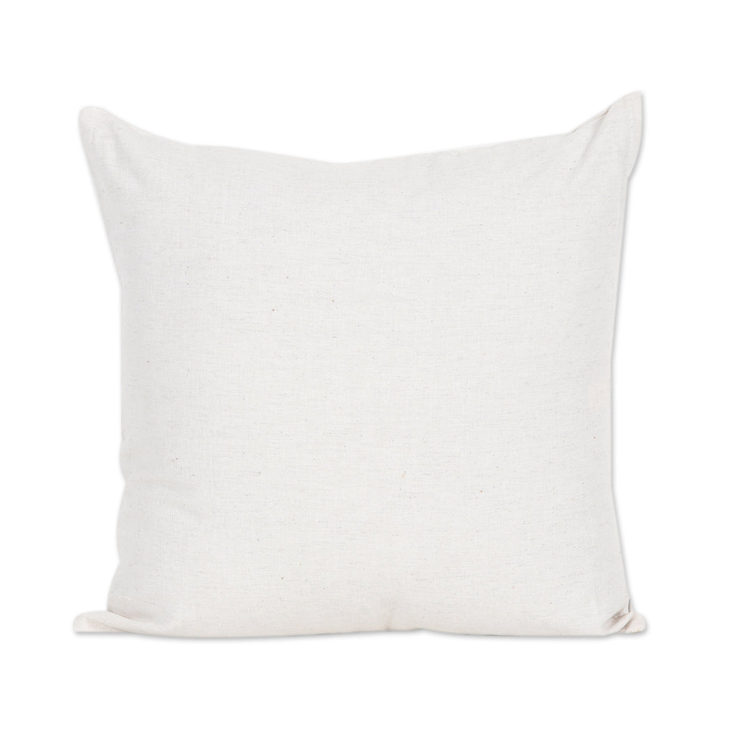 Pair of Cotton Cushion Covers with Golden Star Motifs - Golden Constellation