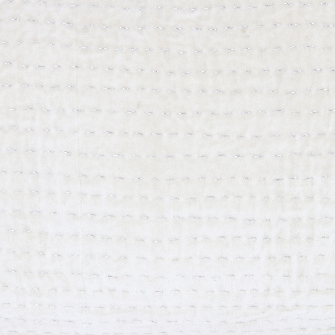 Pair of Vanilla Viscose Shell and Zari Thread Cushion Covers - Vanilla Comfort