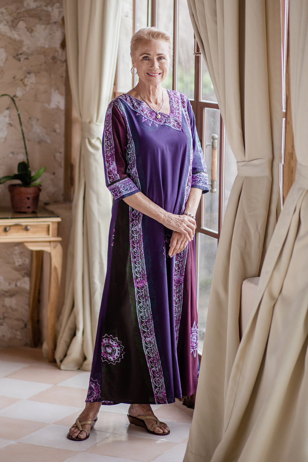 Vintage Magenta Batik