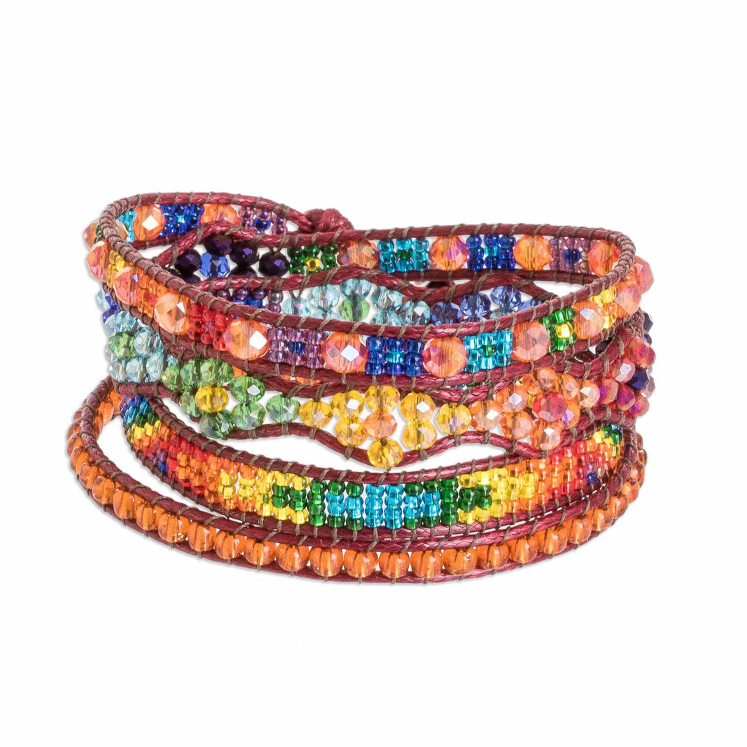 Handcrafted Beaded Positive Energy Long Wrap Bracelet - Bonds of Friendship