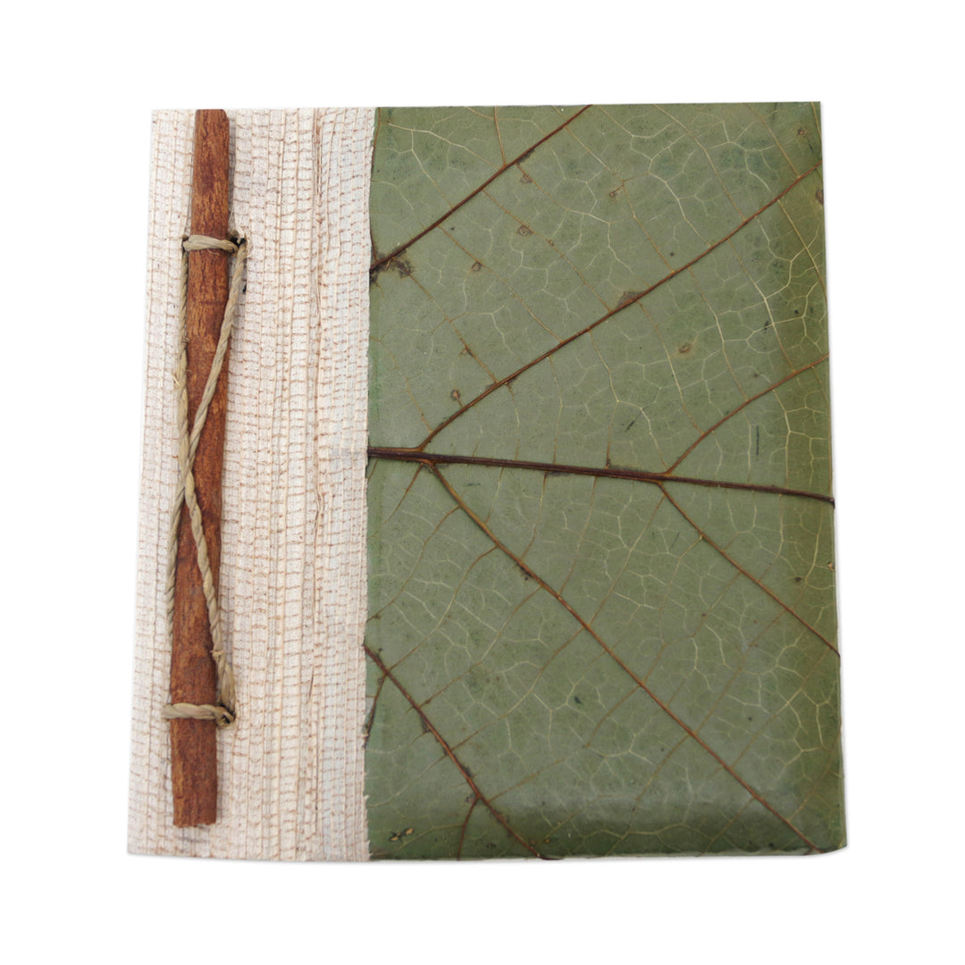 Hand-Crafted Eco-Friendly Natural Fiber Leaf-Themed Journal - Wisdom