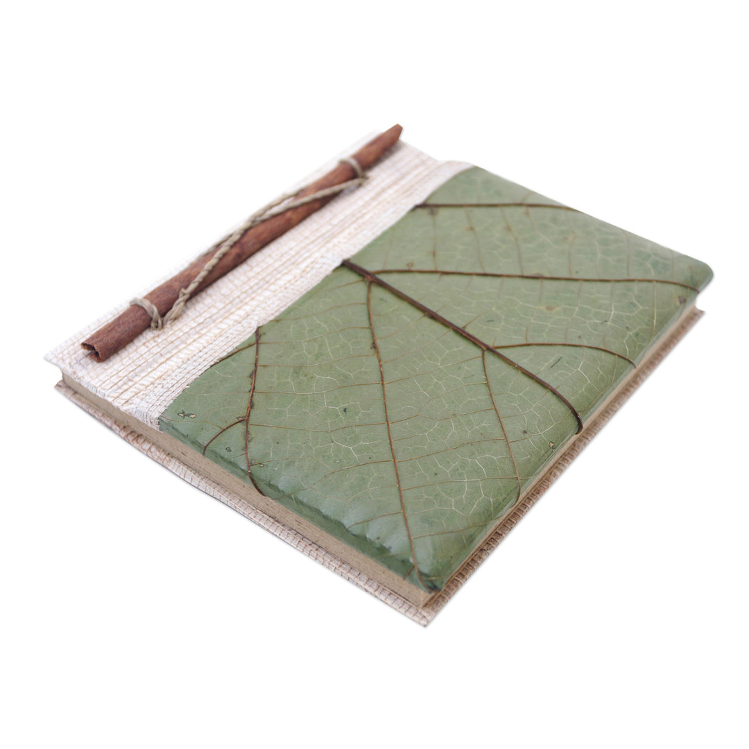 Hand-Crafted Eco-Friendly Natural Fiber Leaf-Themed Journal - Wisdom