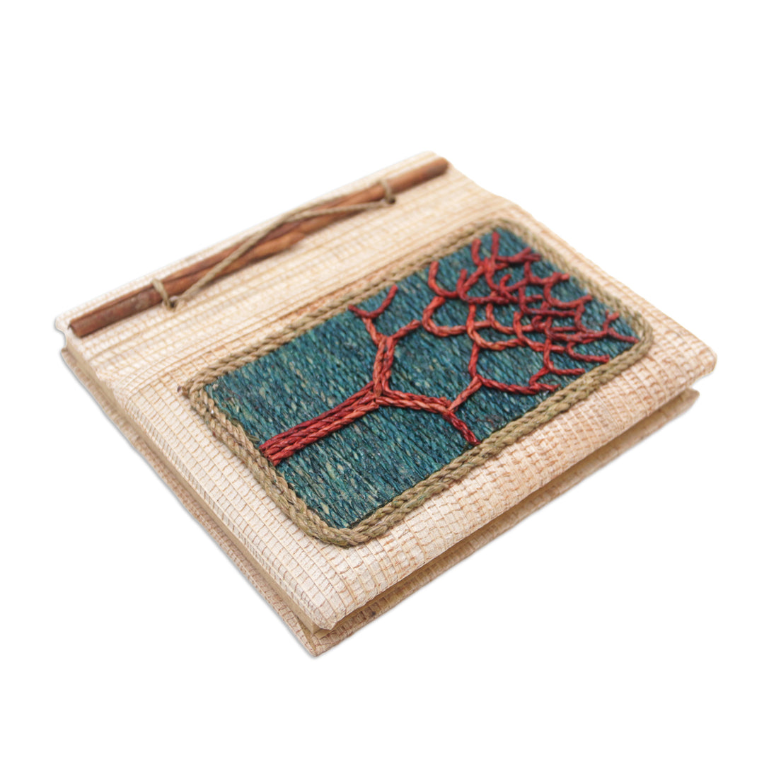 Hand-Crafted Eco-Friendly Natural Fiber Tree-Themed Journal - Under The Tree