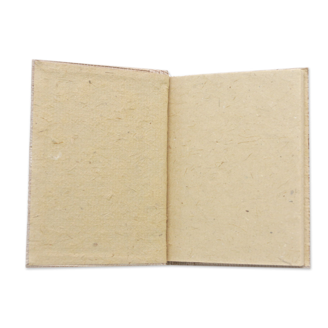 Eco-Friendly Tree-Themed Journal Handmade from Natural Fiber - Spiral Tree