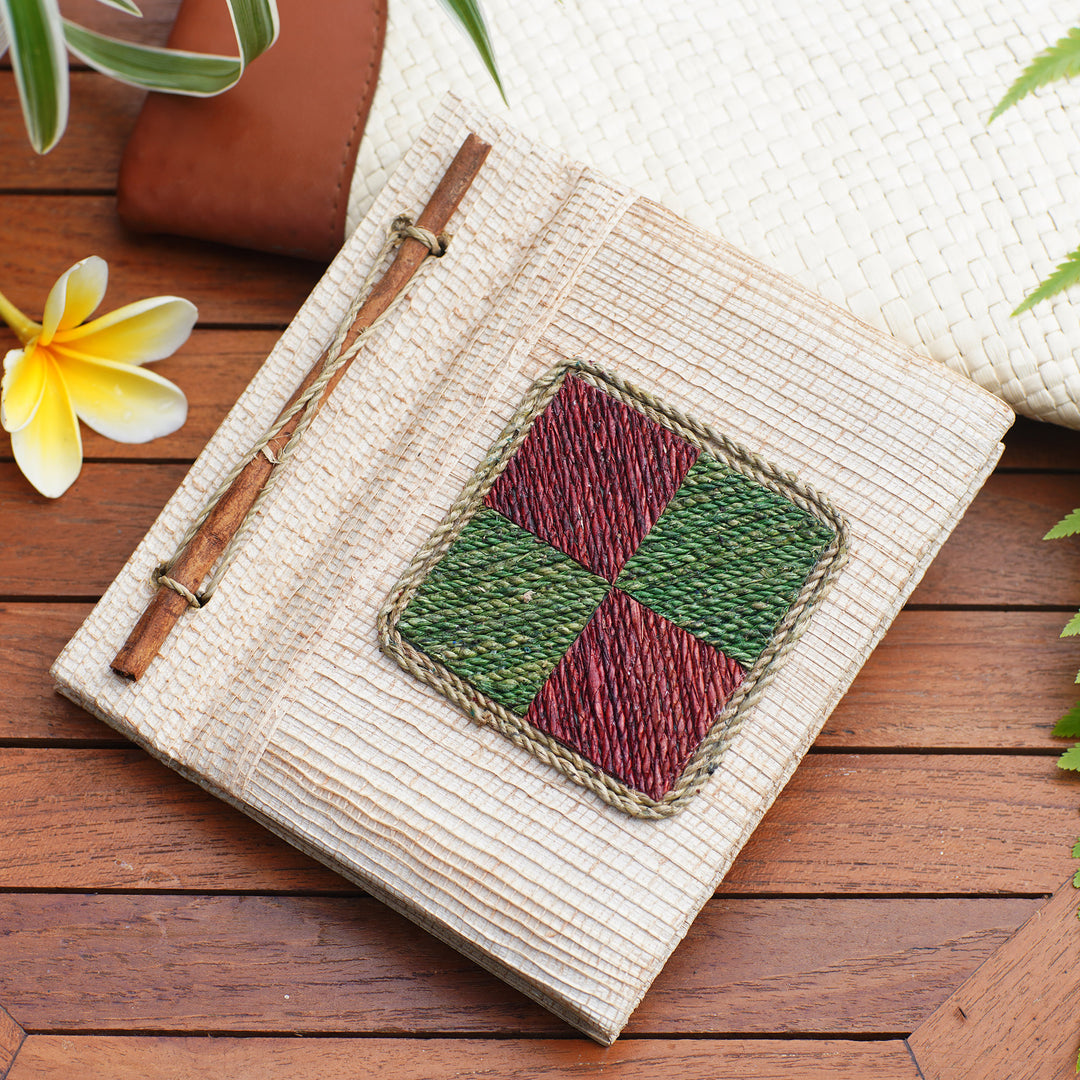 Eco-Friendly Handcrafted Natural Fiber Journal from Bali - Chromatic Nature