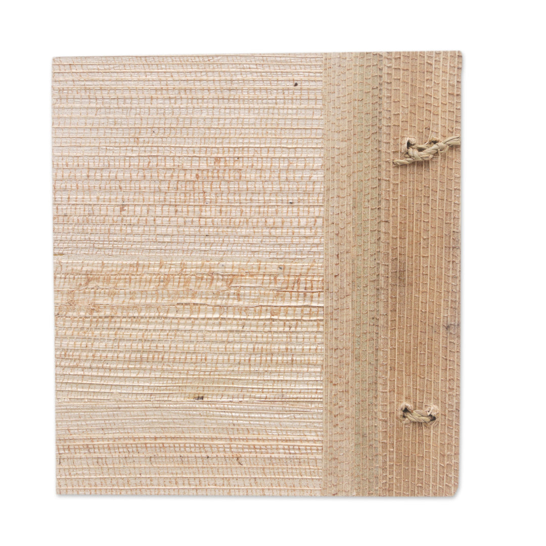 Eco-Friendly Handcrafted Tree-Themed Natural Fiber Journal - Forest Memories