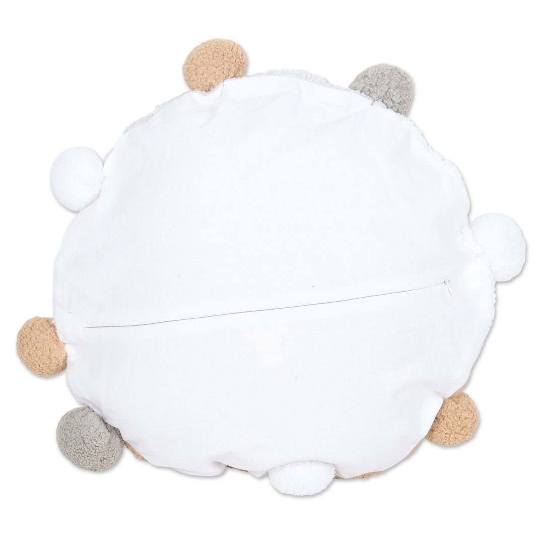 Pair of Cushion Covers with Pompoms and Zipper Opening - Merry Orbs