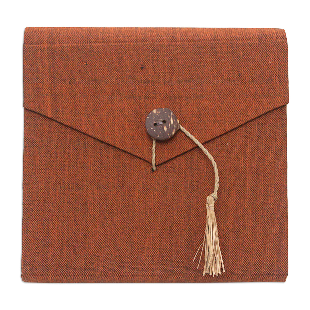 Handcrafted Brown Natural Fiber Notebook from Bali - Brown Voyage