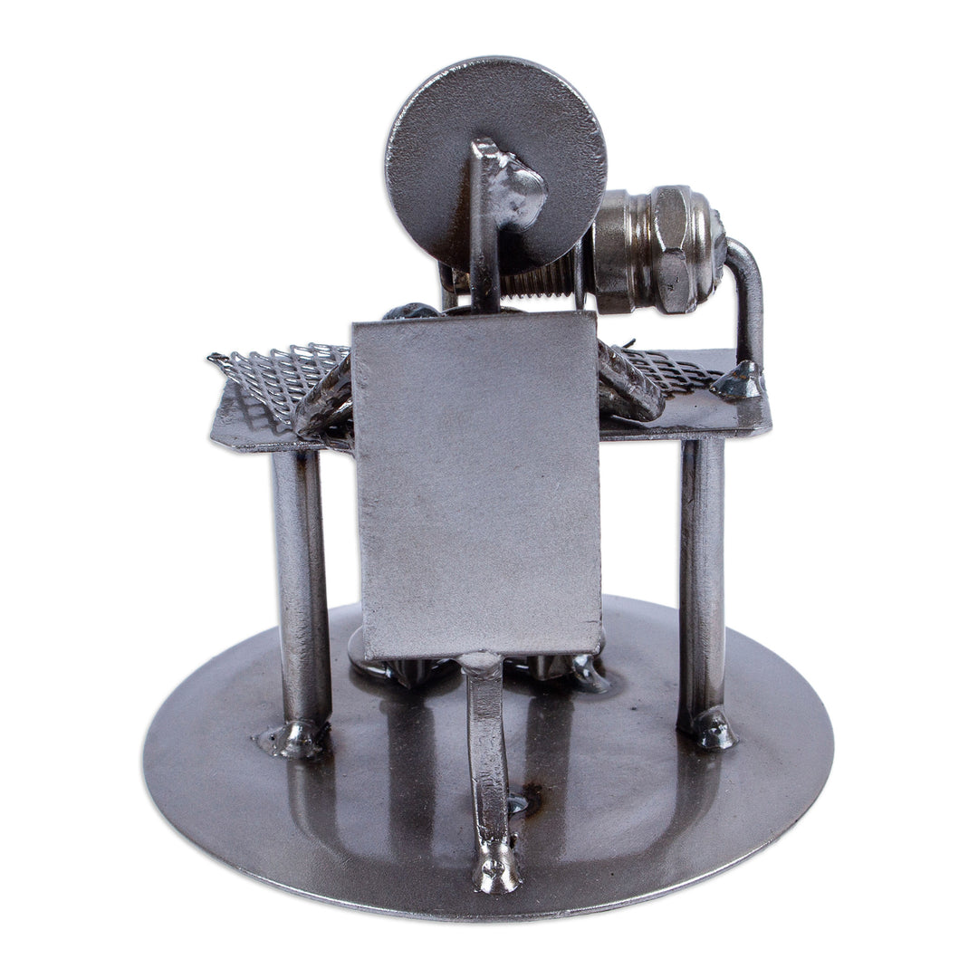 Recycled Auto Part Statuette of A Tailor Handmade in Mexico - Tailor