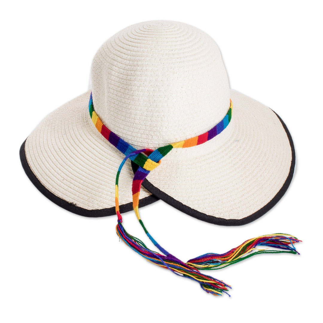 Set of 3 Handloomed Acrylic Hatbands in a Rainbow Palette - Rainbow Thoughts