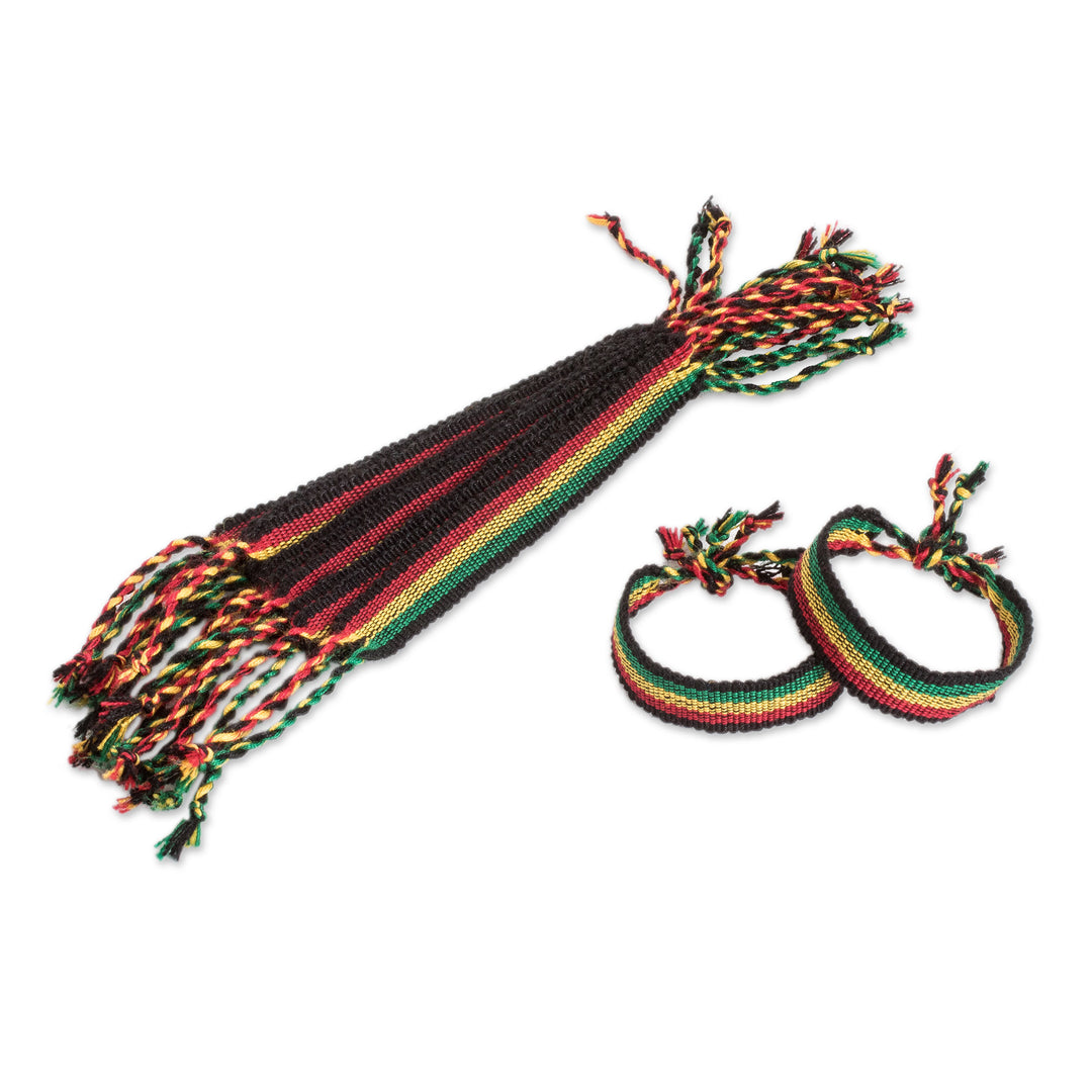 Set of 12 Handcrafted Friendship Bracelets in Colorful Hues - Bohemian Adventures