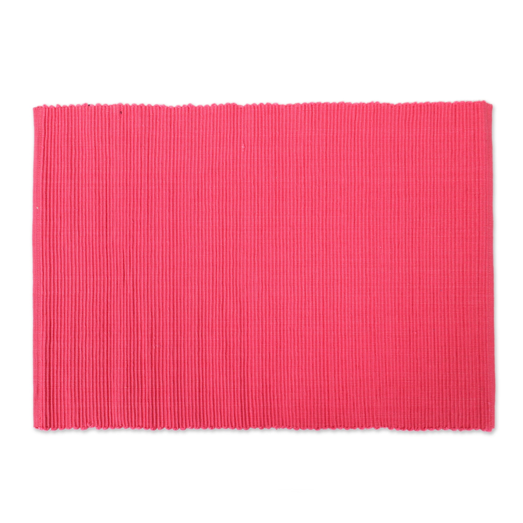 Set of 6 Cotton Woven Placemats in Raspberry from India - Raspberry El ...