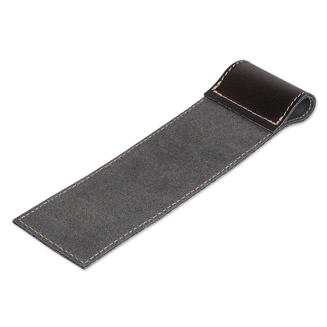 Handcrafted 100% Leather Bookmark in a Black Hue - Night Reader
