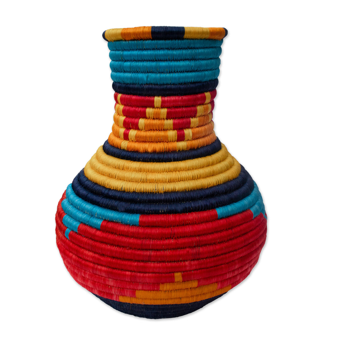 Guacamayas Natural Fiber Decorative Vase from Colombia - Sierra Nevada