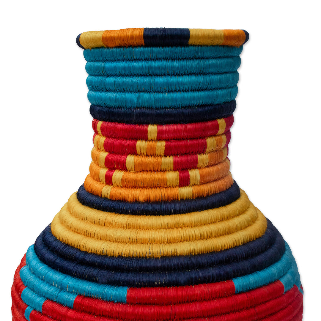 Guacamayas Natural Fiber Decorative Vase from Colombia - Sierra Nevada