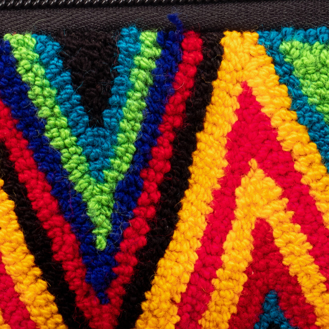 Geometric Handcrafted Colorful Coin Purse from Colombia - Colombian Mountains