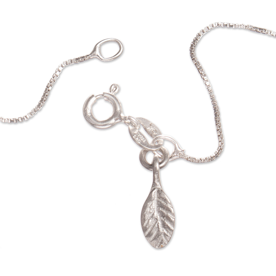 Painted Frog-Themed Sterling Silver Pendant Necklace - Tree Frog