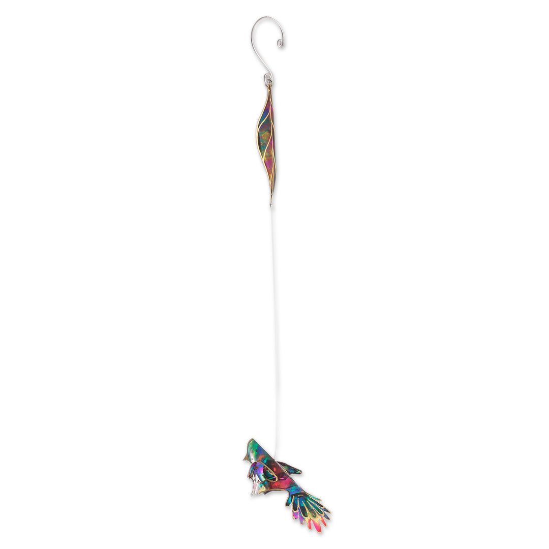 Leafy and Bird-Themed Handcrafted Recycled Plastic Mobile - Leafy Imagination