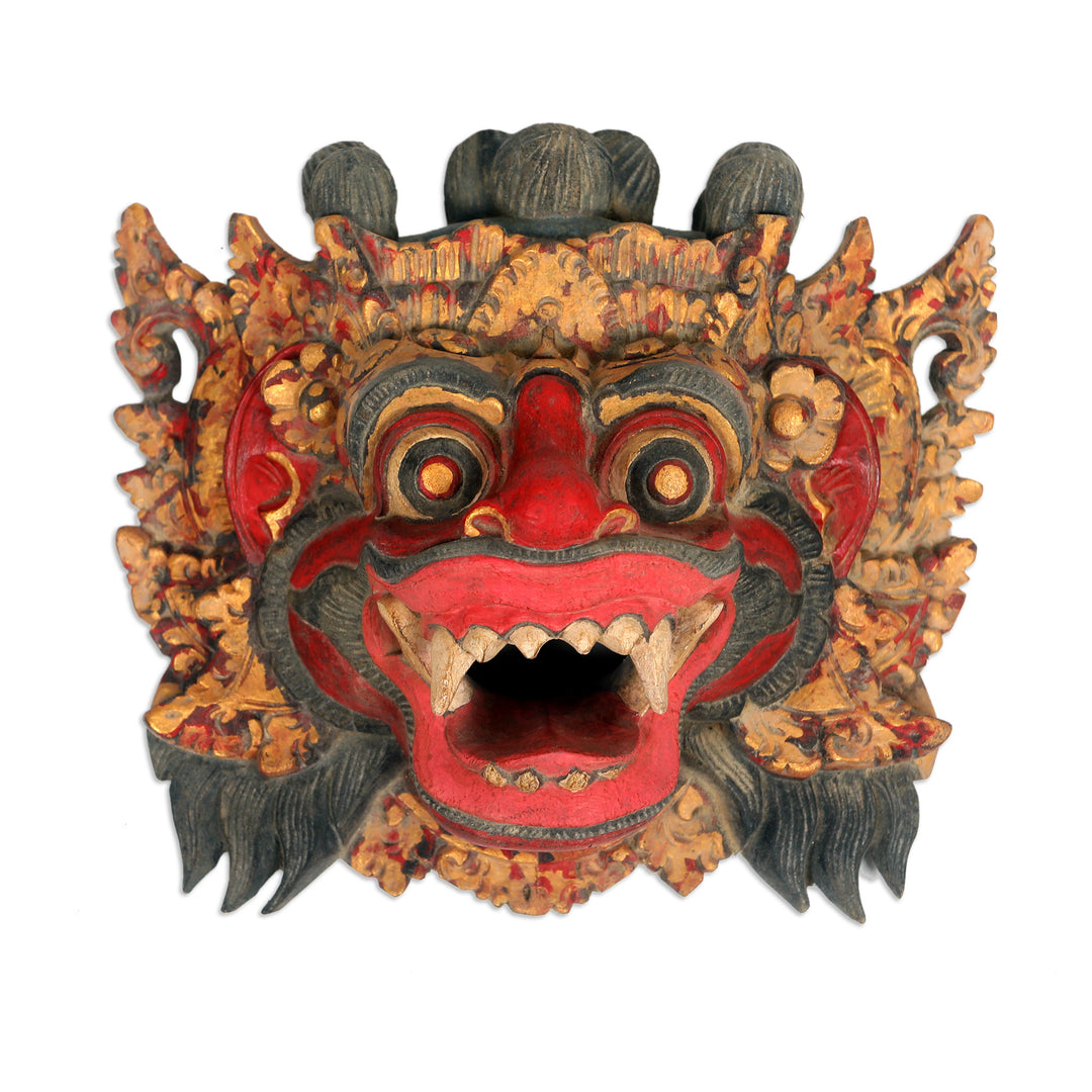 Handcrafted Acacia Wood Mask of Balinese Barong - Barong of Bali