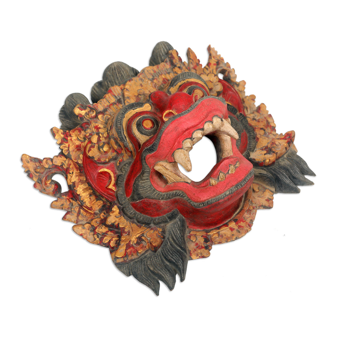 Handcrafted Acacia Wood Mask of Balinese Barong - Barong of Bali