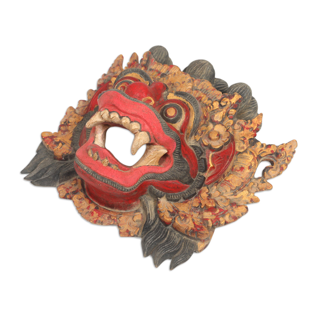 Handcrafted Acacia Wood Mask of Balinese Barong - Barong of Bali