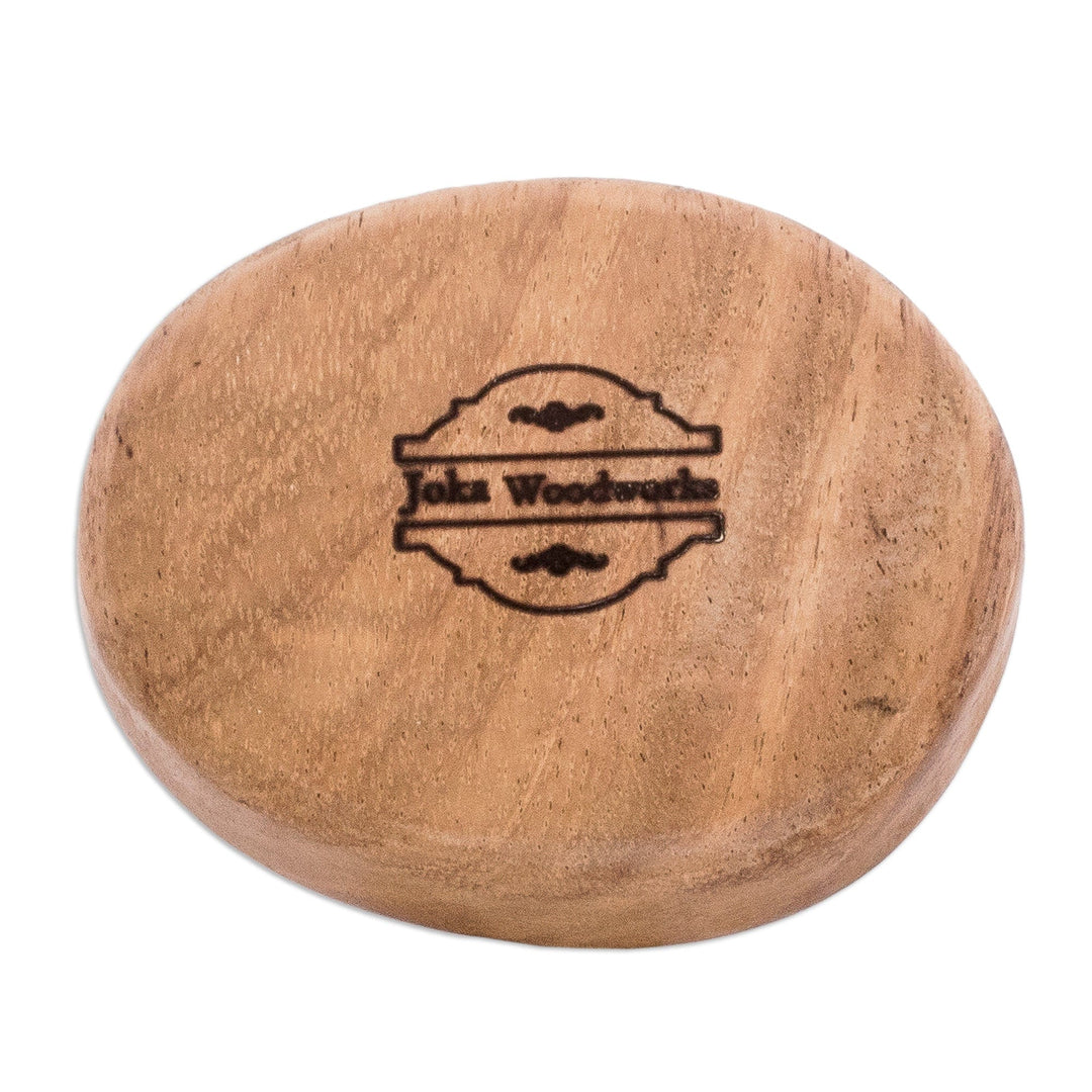 Handcrafted Mini Oval-Shaped Conacaste Wood Snack Plate - Ethereal Delights