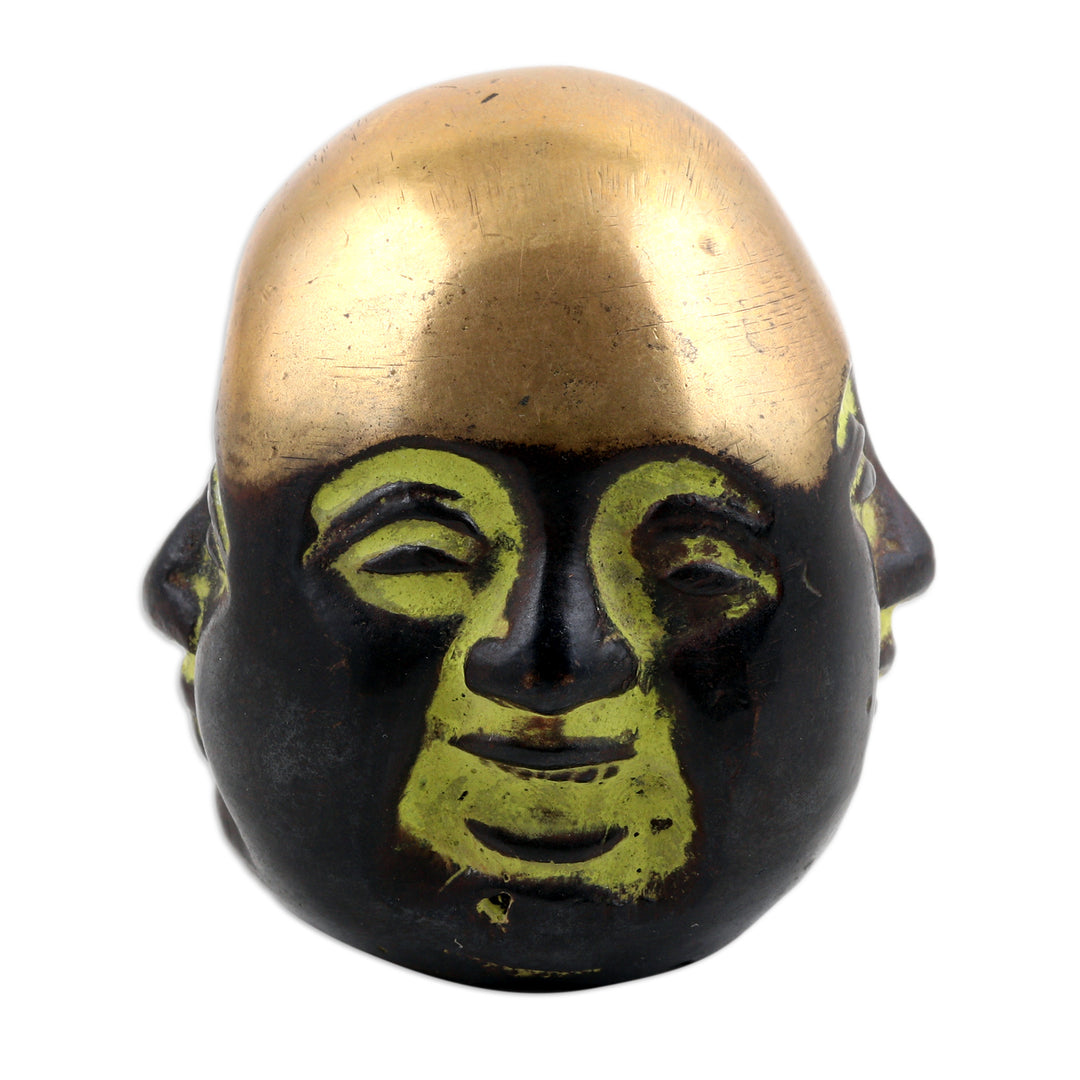 Traditional Handcrafted Brass Paperweight from India (Small) - Master's Facets