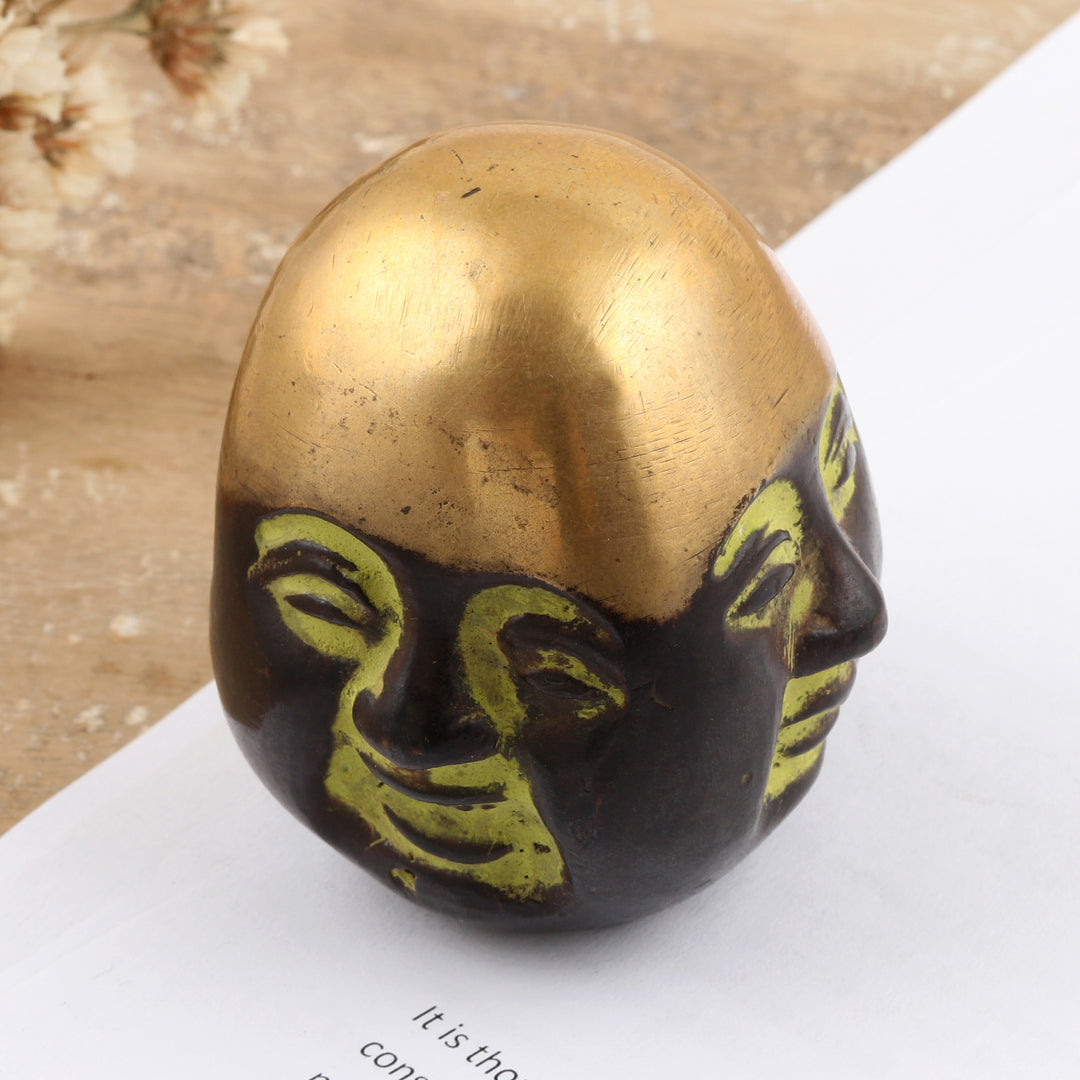 Traditional Handcrafted Brass Paperweight from India (Small) - Master's Facets