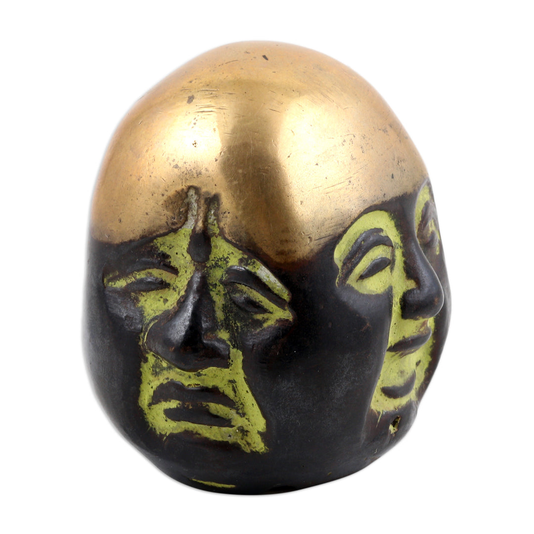 Traditional Handcrafted Brass Paperweight from India (Small) - Master's Facets