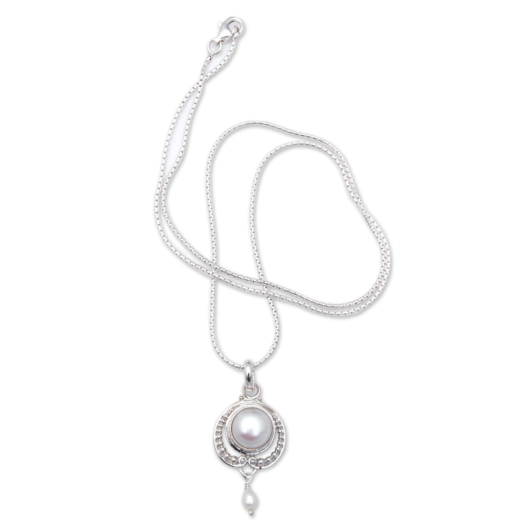 Classic Sterling Silver Pendant Necklace with Pearls - Virtuous Ocean