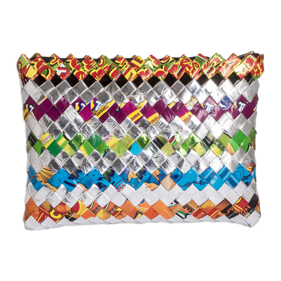 Eco-Friendly Colorful Metalized Wrapper Toiletry Case - Shining Party