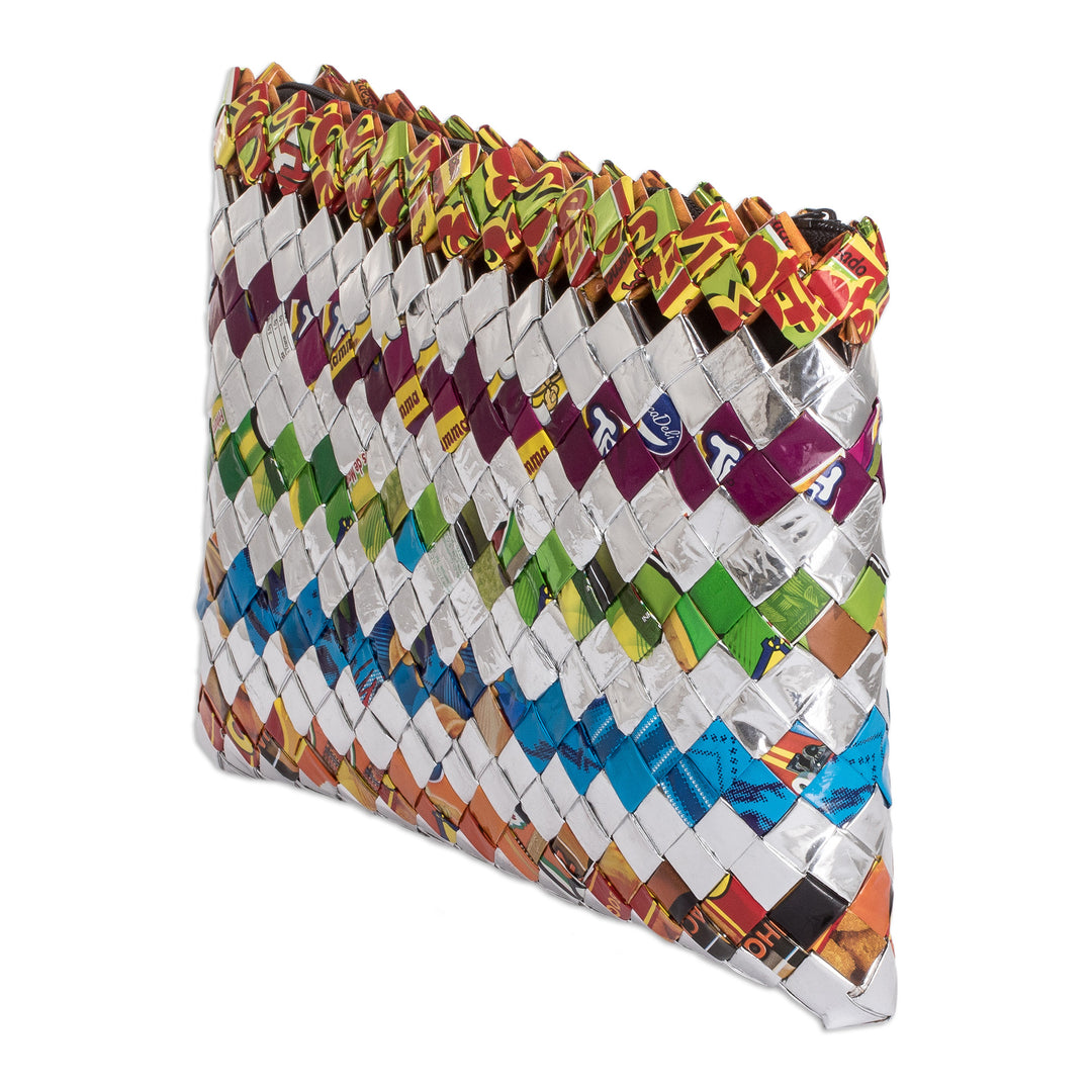 Eco-Friendly Colorful Metalized Wrapper Toiletry Case - Shining Party