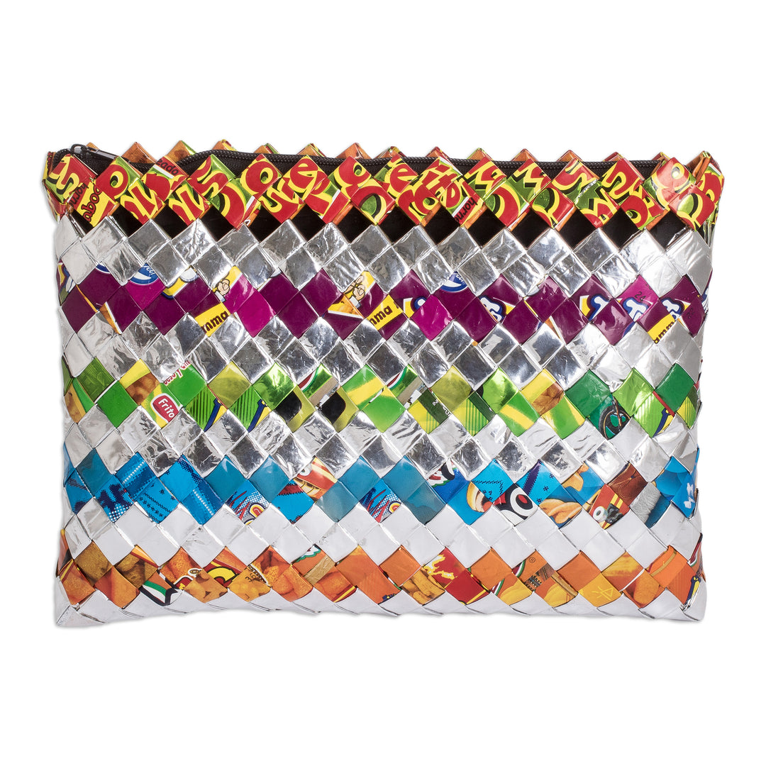 Eco-Friendly Colorful Metalized Wrapper Toiletry Case - Shining Party