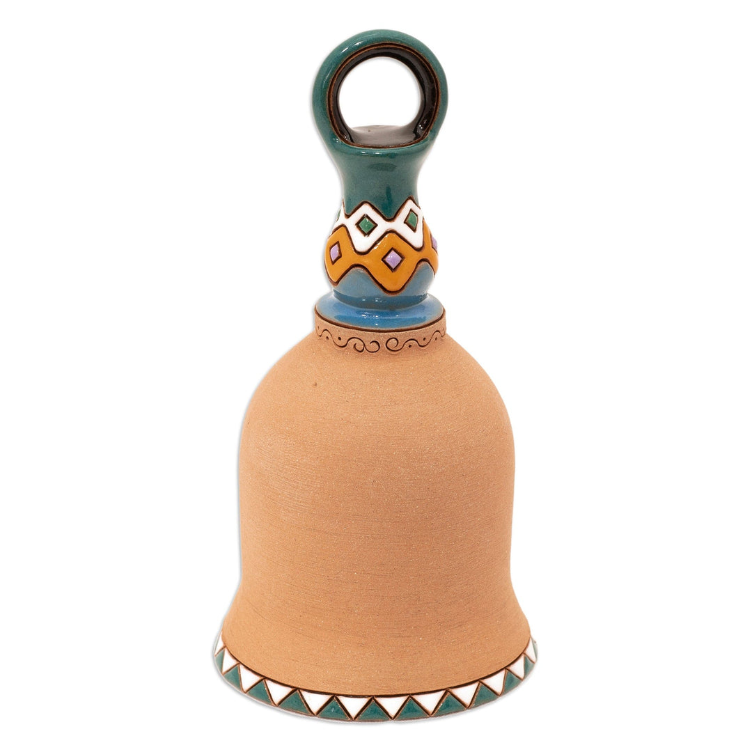 Crab-Themed Decorative Ceramic Bell Made & Painted by Hand - Harmonious Crab