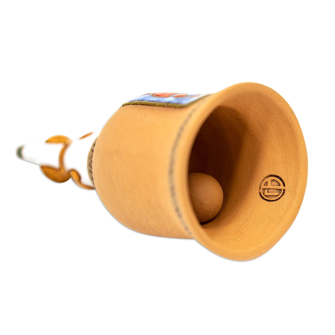 Fish-Themed Decorative Ceramic Bell Made & Painted by Hand - Underwater Melody