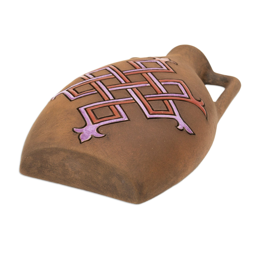 Handmade Jug-Shaped Ceramic Wall Art with Celtic Knot Motif - Celtic Inspiration