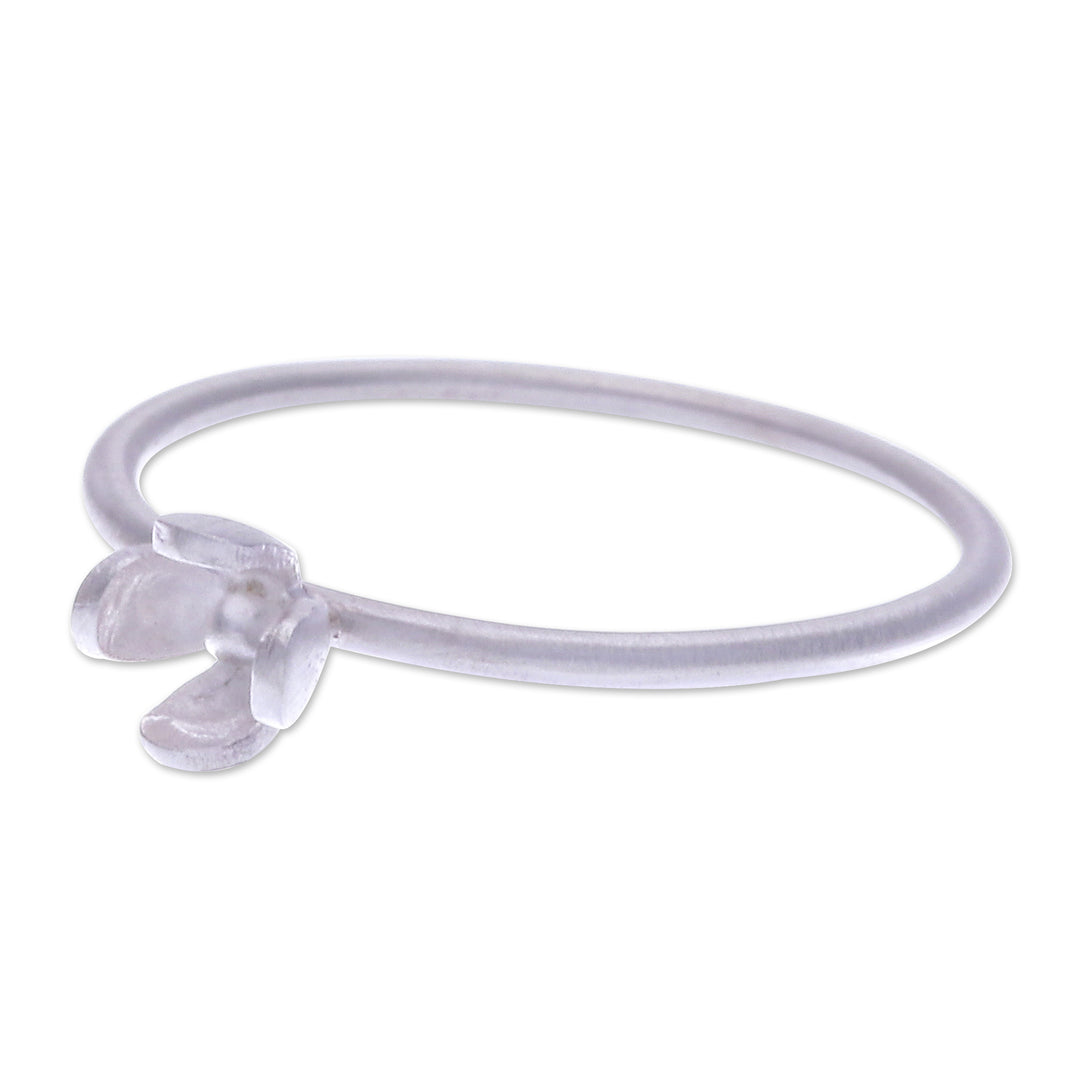 Sterling Silver Floral Cocktail Ring in a Matte Finish - Spring in Heaven