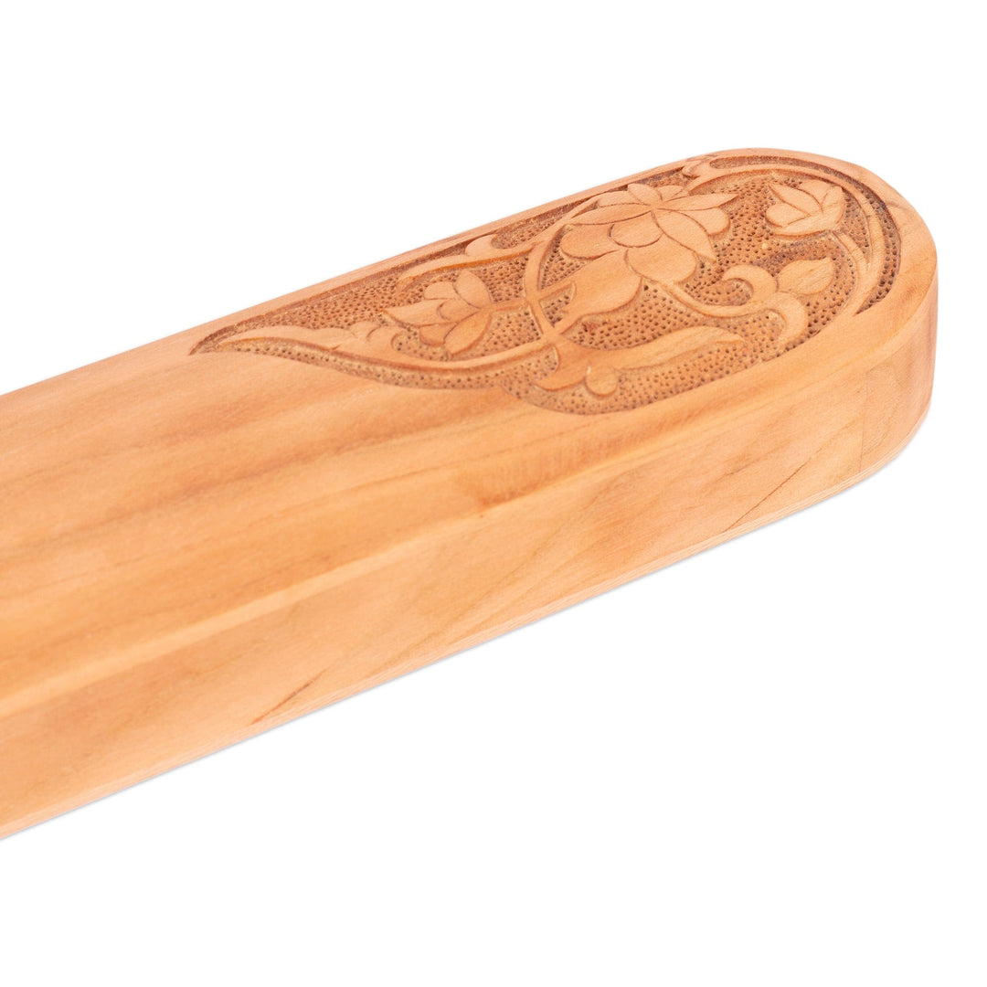 Traditional Painted Wood Watch Box with Blue Hues - Serene Secret