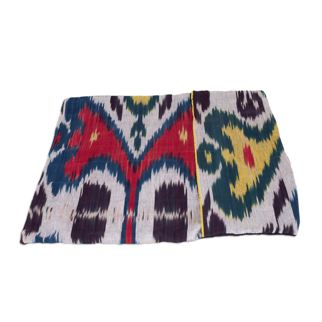 Nature-Themed Embroidered Cotton Cushion Cover - Suzani Nights