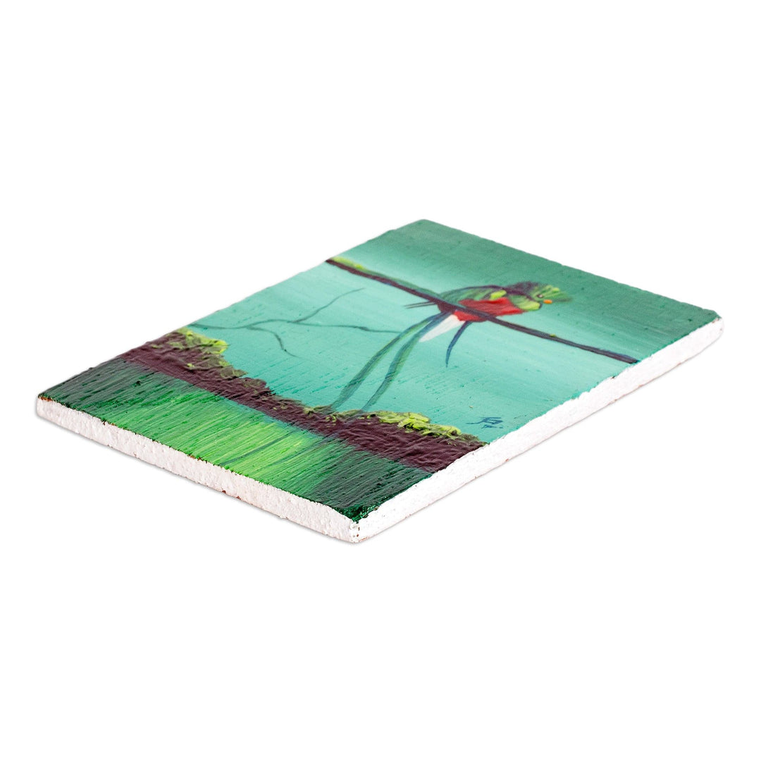 Pinewood Magnet of Quetzal Bird Crafted and Painted by Hand - Looking at Nature