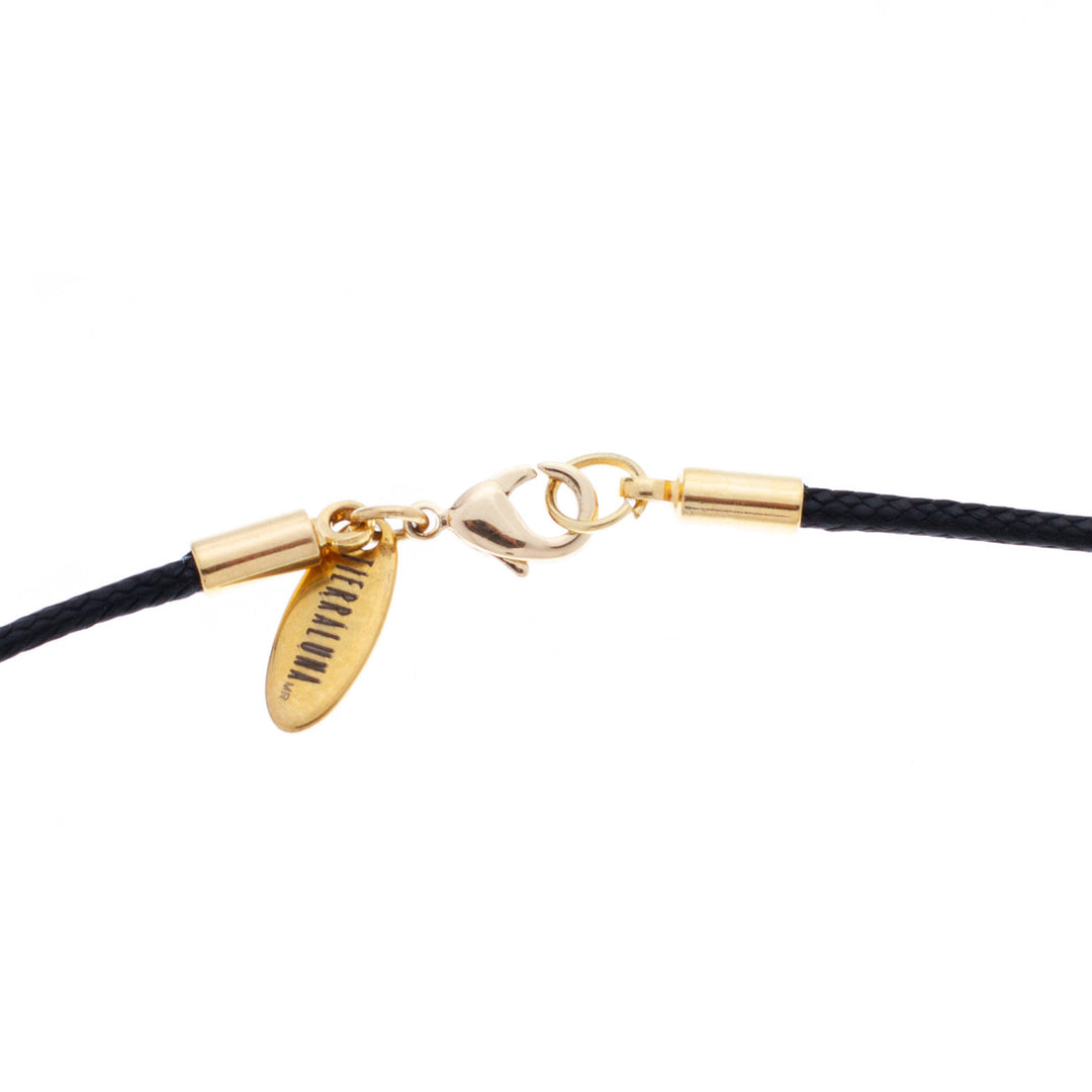 Hand-Painted 14k Gold-Accented Round Pendant Necklace - Universal Glance