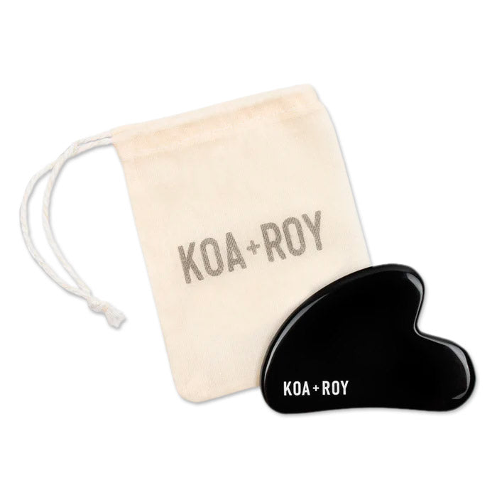 Black Obsidian Rejuvenating Face Roller Beauty Tool - Gua Sha
