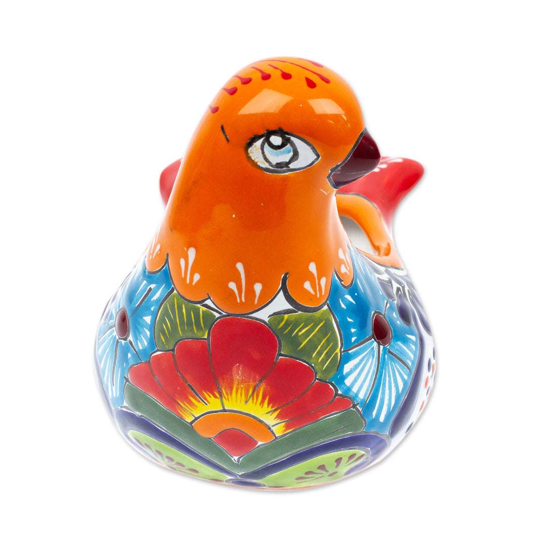 Talavera Sunrise Ceramic Pigeon Flower Pot from Mexico - Sunrise Coo