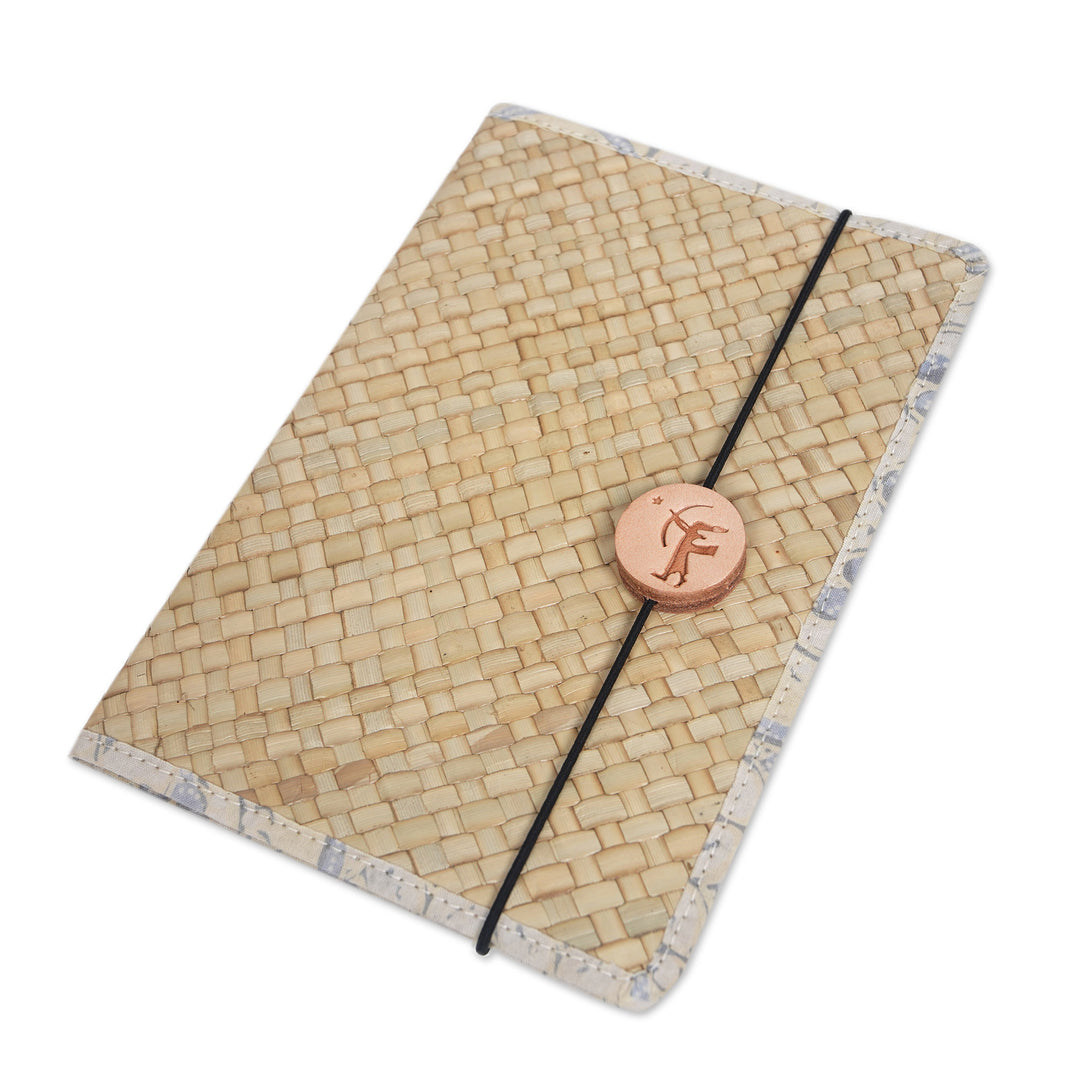 Handcrafted Natural Fiber Journal with Tropical Batik Motifs - Archer's Memories