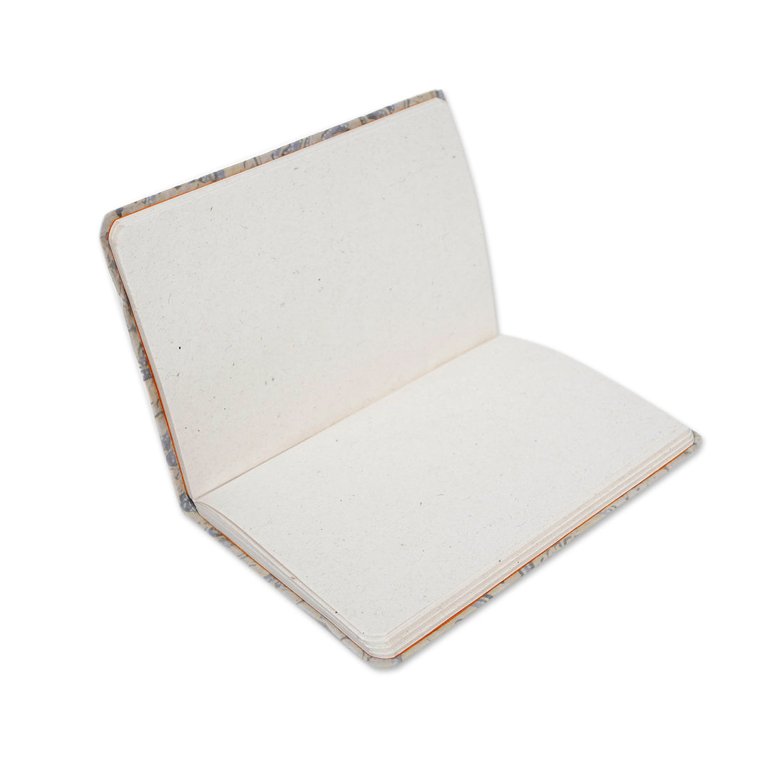 Handcrafted Natural Fiber Journal with Tropical Batik Motifs - Archer's Memories