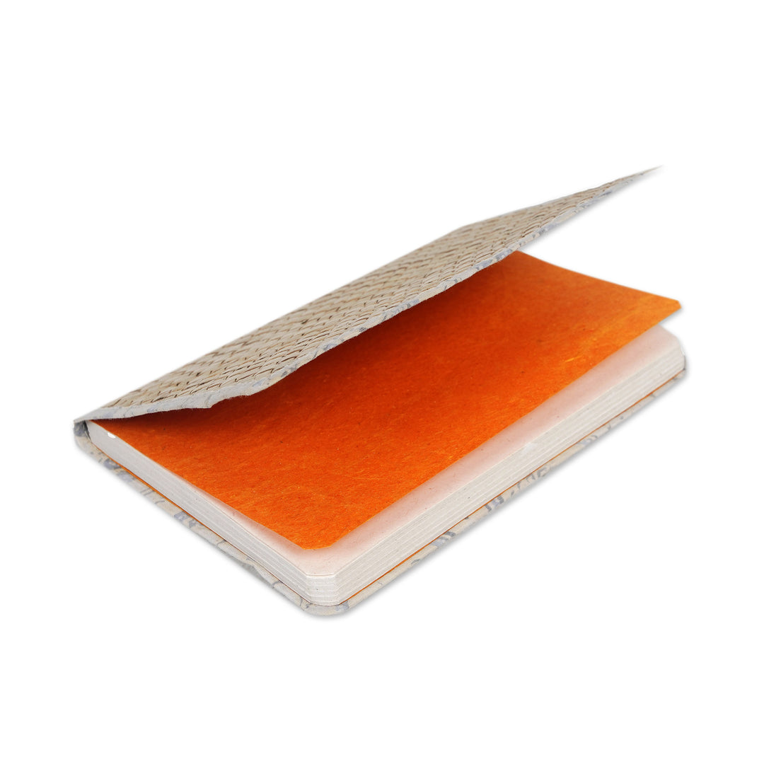 Handcrafted Natural Fiber Journal with Tropical Batik Motifs - Archer's Memories