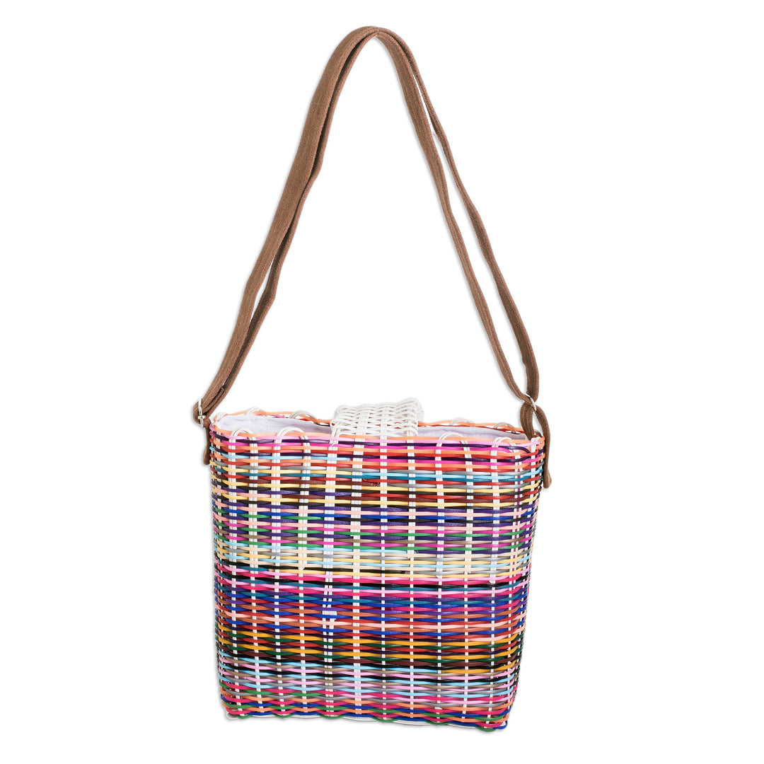 Colorful Eco-Friendly Handwoven Tote from Guatemala - Color Explosion